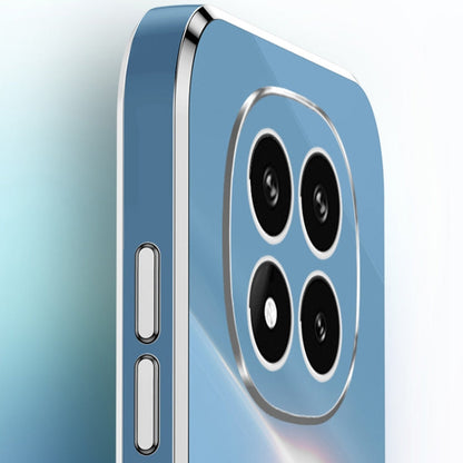 For Redmi Note 14 Pro 5G XINLI Straight 6D Plating Gold Edge TPU Shockproof Case with Ring Holder(Cherry Purple)