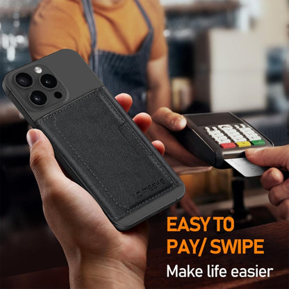 LC.IMEEKE 5-Cards MagSafe RFID Leather Card Bag(Black)