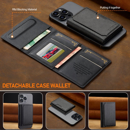 LC.IMEEKE 5-Cards MagSafe RFID Leather Card Bag(Black)