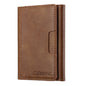 LC.IMEEKE 5-Cards MagSafe RFID Leather Card Bag(Brown)