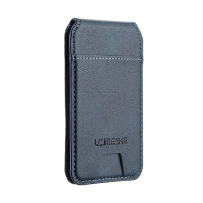 LC.IMEEKE 3-Cards MagSafe RFID Leather Card Bag(Blue)