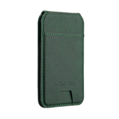 LC.IMEEKE 3-Cards MagSafe RFID Leather Card Bag(Green)