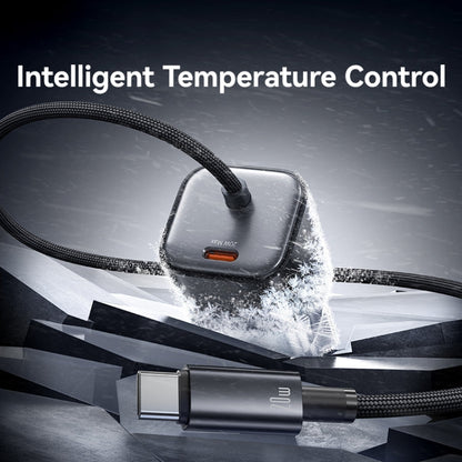 USAMS CC261 20W GaN Mini Type-C / USB-C Dual Port Fast Charger with Cable, EU Plug(Black)