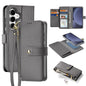 For Samsung Galaxy S25 5G DUX DUCIS Lawa Series 2 in 1 Wallet Zipper Detachable MagSafe Phone Case with Lanyard(Grey)