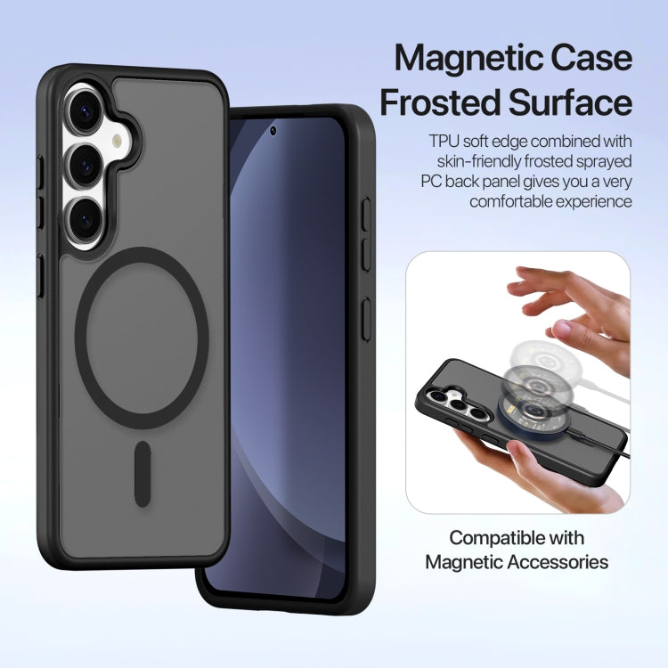 For Samsung Galaxy S25+ 5G DUX DUCIS Lawa Series 2 in 1 Wallet Zipper Detachable MagSafe Phone Case with Lanyard(Black)