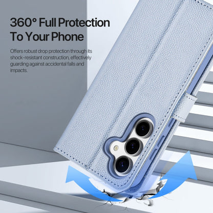 Pour Samsung Galaxy S25+ 5G DUX DUCIS Lawa Series Coque de téléphone amovible 2 en 1 avec fermeture éclair et MagSafe avec dragonne (bleu clair)