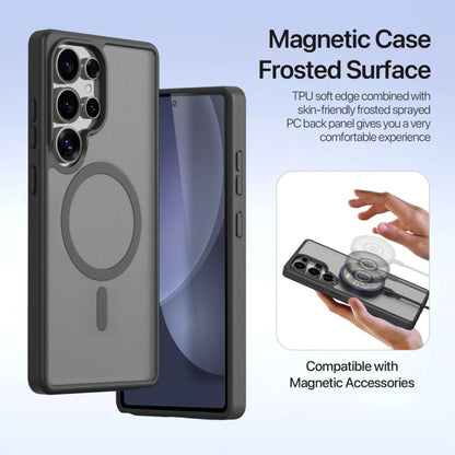 For Samsung Galaxy S25 Ultra 5G DUX DUCIS Lawa Series 2 in 1 Wallet Zipper Detachable MagSafe Phone Case with Lanyard(Black)