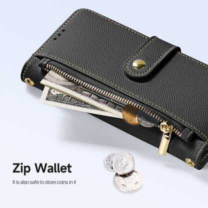 For Samsung Galaxy S25 Ultra 5G DUX DUCIS Lawa Series 2 in 1 Wallet Zipper Detachable MagSafe Phone Case with Lanyard(Black)