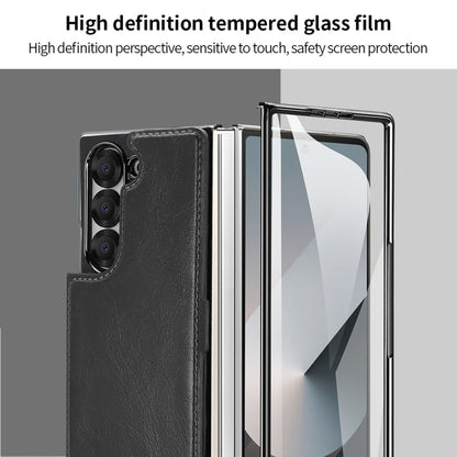 For Samsung Galaxy Z Fold6 VIETAO Integrated RFID MagSafe Detachable PU Phone Case(Brown)