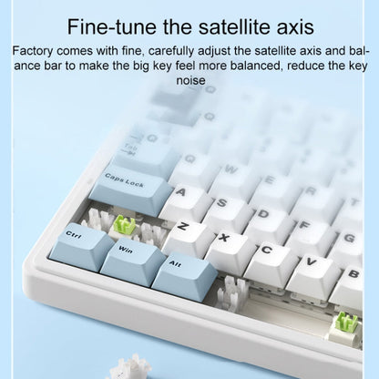 Clavier mécanique RVB personnalisé AULA F75 80 touches filaire/2.4G/Bluetooth trois modes (blanc bleu violet)