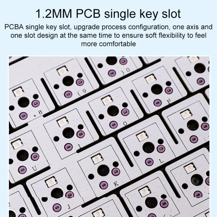 AULA F75 80 Keys Wired/2.4G/Bluetooth Three Model Customized RGB Mechanical Keyboard(Thunder Black)