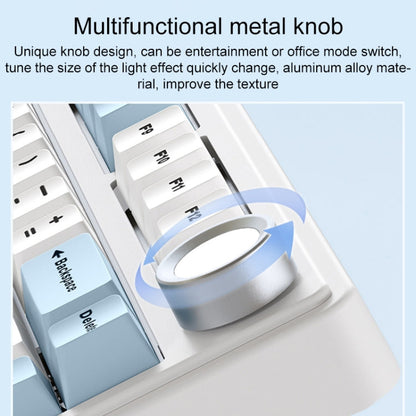 AULA F75 80 Keys Wired/2.4G/Bluetooth Three Model Customized RGB Mechanical Keyboard(Gradient Grey)