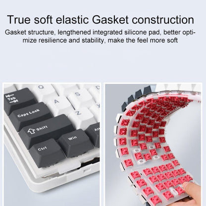 AULA F87 87 Keys Wired/2.4G/Bluetooth Three Model Customized RGB Mechanical Keyboard(Glacier Blue)