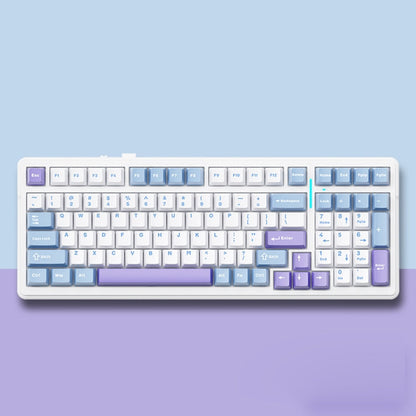 Clavier mécanique RVB personnalisé AULA F99 99 touches filaire/2.4G/Bluetooth trois modes (Nuages d'étoiles filantes)