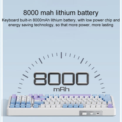 Clavier mécanique RVB personnalisé AULA F99 99 touches filaire/2.4G/Bluetooth trois modes (Nuages d'étoiles filantes)
