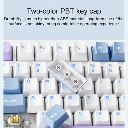 Clavier mécanique RVB personnalisé AULA F99 99 touches filaire/2.4G/Bluetooth trois modes (Nuages d'étoiles filantes)