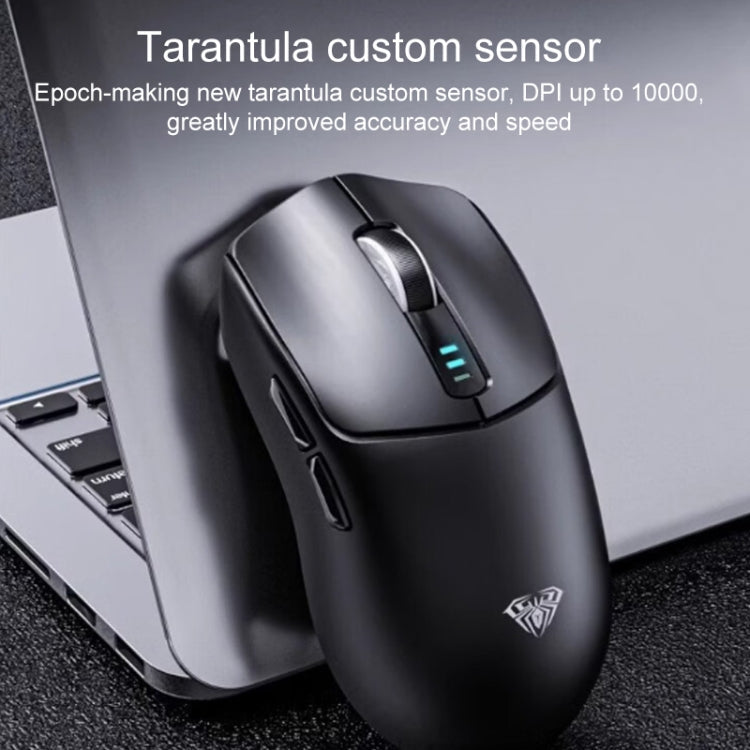 Souris Gaming sans Fil AULA SC580 10000DPI Filaire/2.4G/Bluetooth Trois Modes (Blanche)