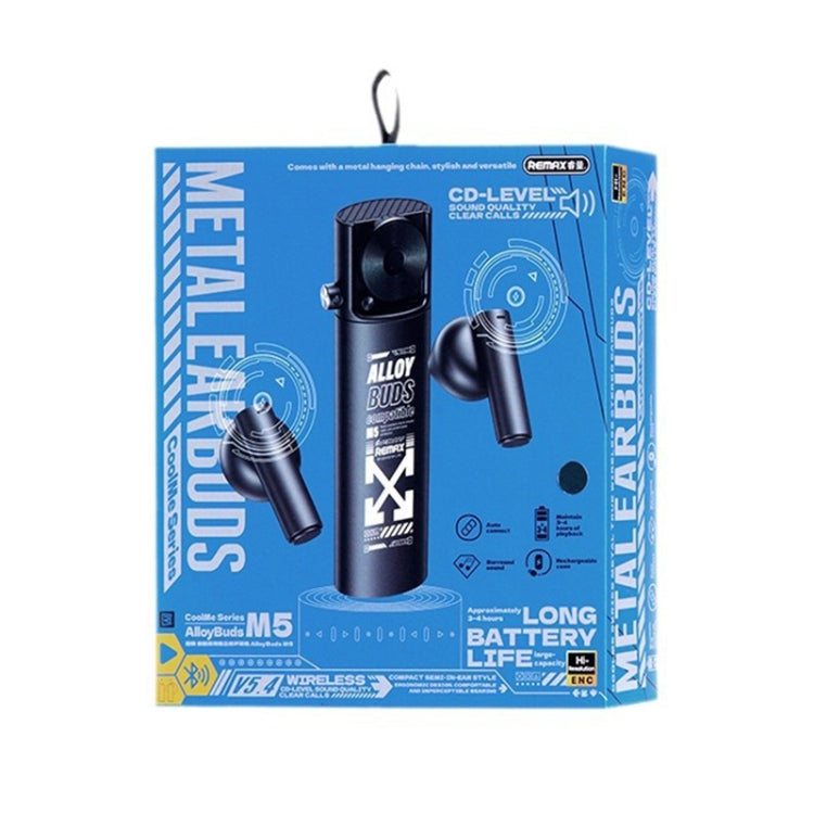 REMAX AlloyBuds M5 Metal CD Level Stereo Wireless Bluetooth Earphone(Tarnish)
