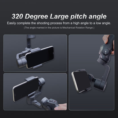 FUNSNAP Capture 2s Smart 3-Axis Handheld Gimbal Phone Live Stabilizer, Combo Version(Black)