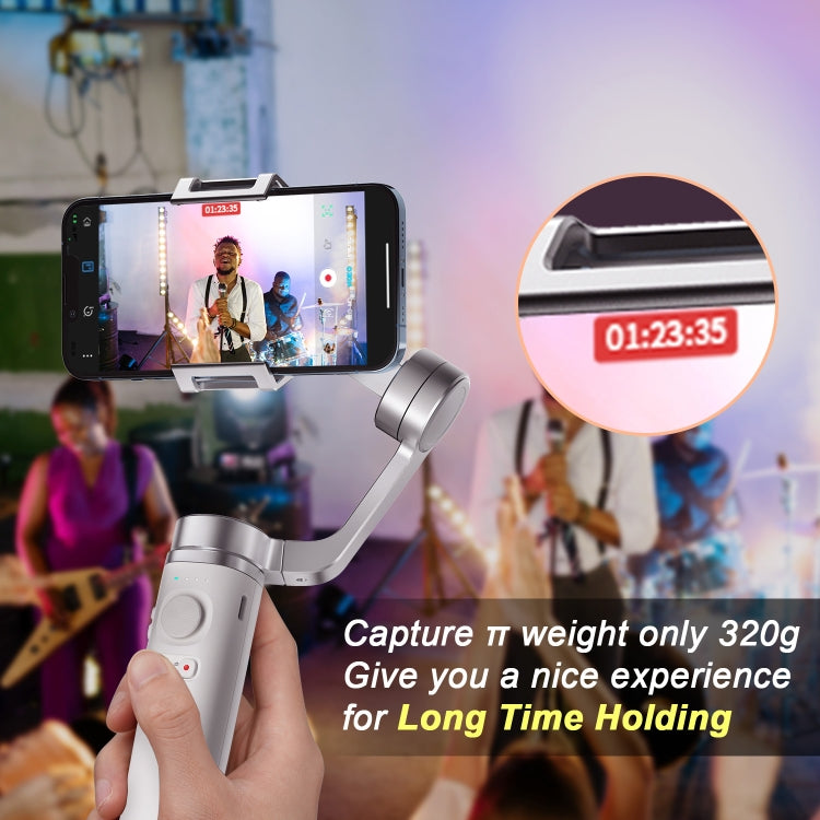 FUNSNAP Capture π Aluminum Alloy Arm 3-Axis Handheld Phone Gimbal, Basic Version(Grey)