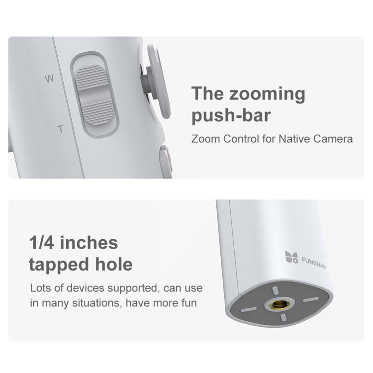 FUNSNAP Capture π Aluminum Alloy Arm 3-Axis Handheld Phone Gimbal, Basic Version(Grey)