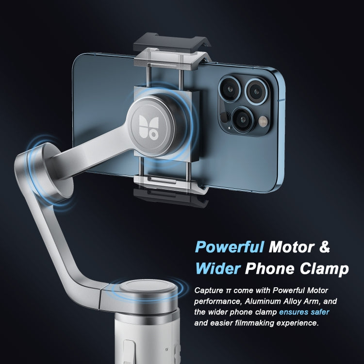FUNSNAP Capture π Aluminum Alloy Arm 3-Axis Handheld Phone Gimbal, Basic Version(Grey)
