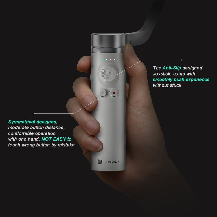 FUNSNAP Capture π Aluminum Alloy Arm 3-Axis Handheld Phone Gimbal, Basic Version(Grey)
