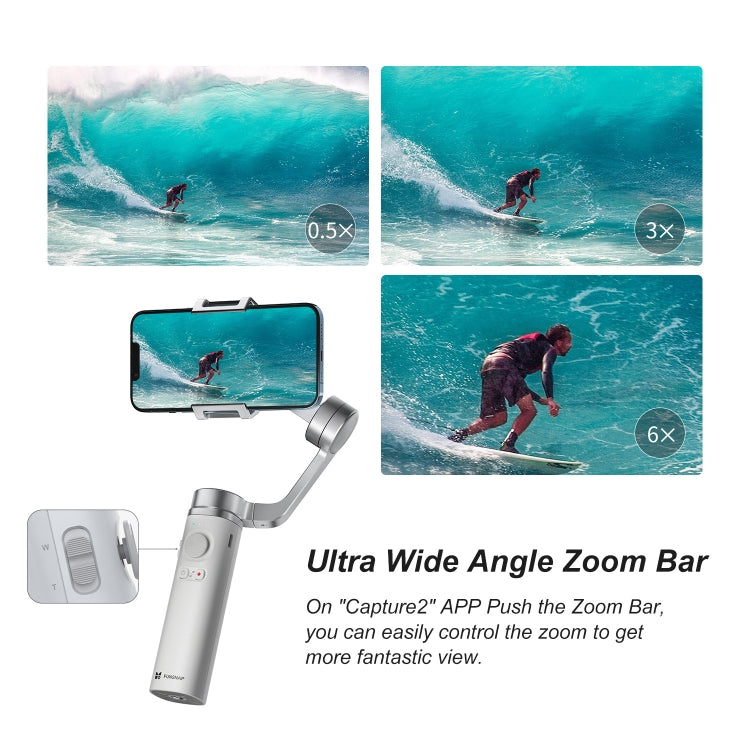 FUNSNAP Capture π Aluminum Alloy Arm 3-Axis Handheld Phone Gimbal, Basic Version(Grey)