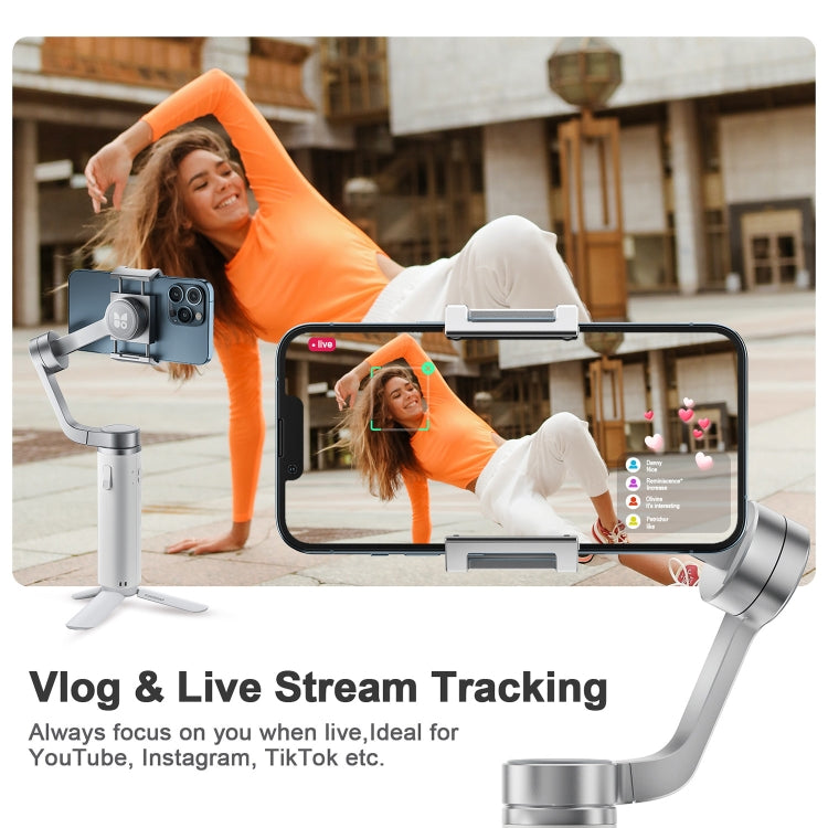 FUNSNAP Capture π Aluminum Alloy Arm 3-Axis Handheld Phone Gimbal, Basic Version(Grey)