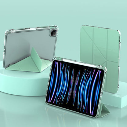 For iPad Air 13 2026 / 2024 / 2025 mutural Y-Shape Deformation Leather Tablet Case(Green)