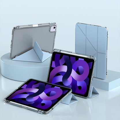 For iPad Air 11 2026 / 2025 / 2024 mutural Y-Shape Deformation Leather Tablet Case(Ice Blue)