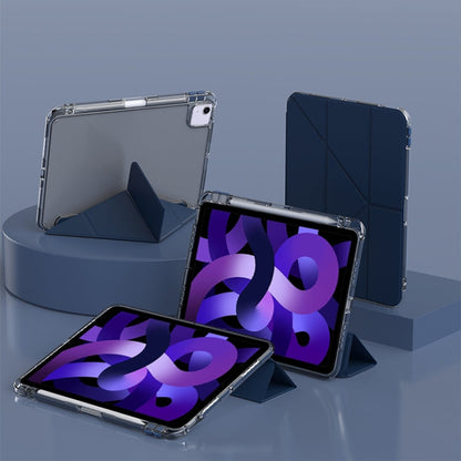 For iPad Air 11 2026 / 2025 / 2024 mutural Y-Shape Deformation Leather Tablet Case(Navy Blue)