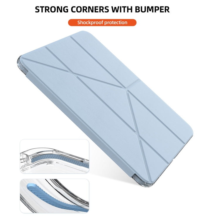 For iPad Air 13 2026 / 2024 / 2025 mutural Y-Shape Deformation Leather Tablet Case(Black)