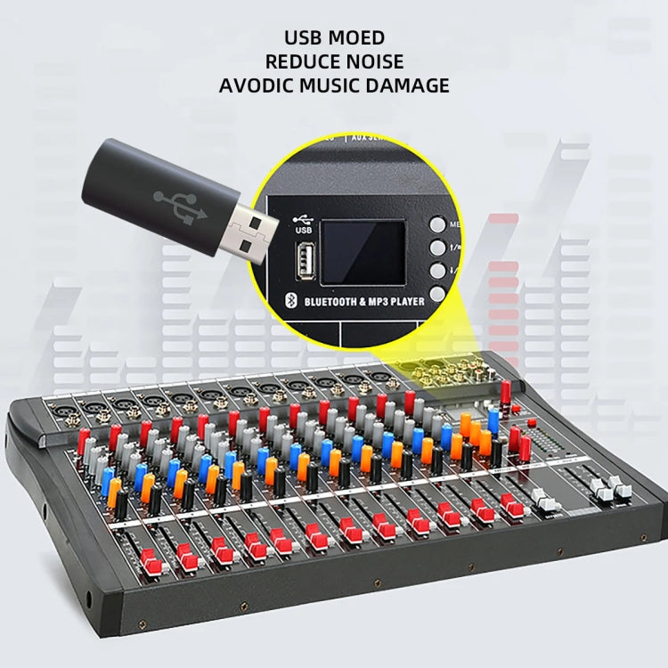 XTUGA CT120X 12-Channels Audio Mixer DJ Mixing Console with 48V Power Supply(AU Plug)