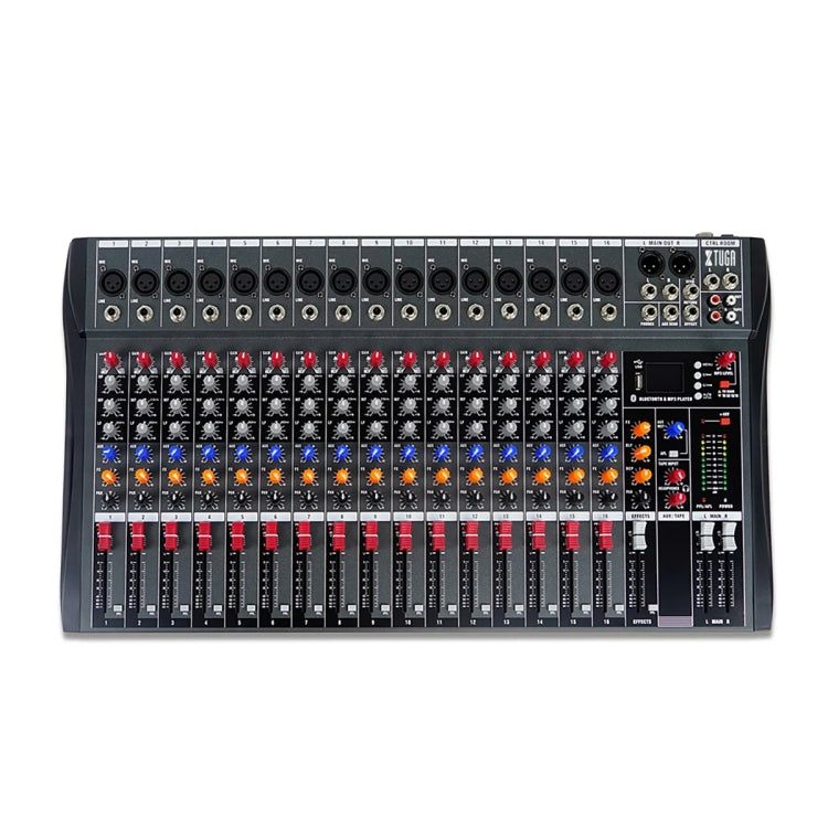 Table de mixage audio DJ 16 canaux XTUGA CT160X avec alimentation fantôme 48 V (prise britannique)