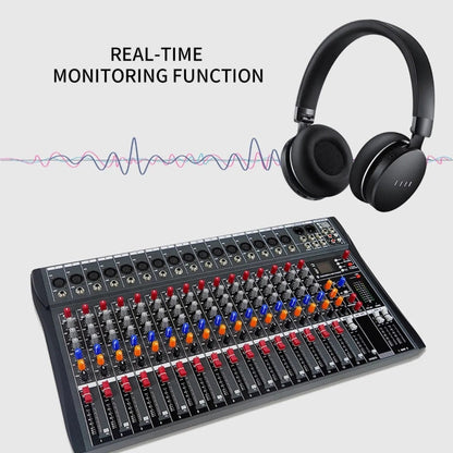 Table de mixage audio DJ 16 canaux XTUGA CT160X avec alimentation fantôme 48 V (prise britannique)