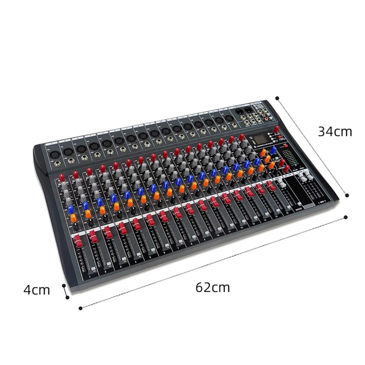 Table de mixage audio DJ 16 canaux XTUGA CT160X avec alimentation fantôme 48 V (prise britannique)
