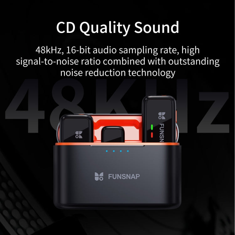 FUNSNAP S6 Lavalier Wireless Microphone, Type-C RX + 1 TX