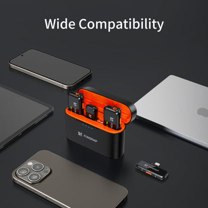 FUNSNAP S6 Lavalier Wireless Microphone, Type-C RX + 1 TX