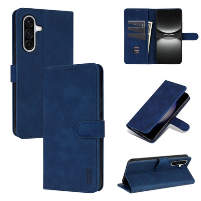 For Samsung Galaxy A36 AZNS Skin Feel Calf Texture Flip Leather Phone Case(Blue)