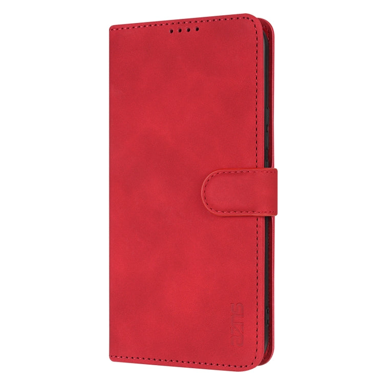 For Samsung Galaxy A36 AZNS Skin Feel Calf Texture Flip Leather Phone Case(Red)