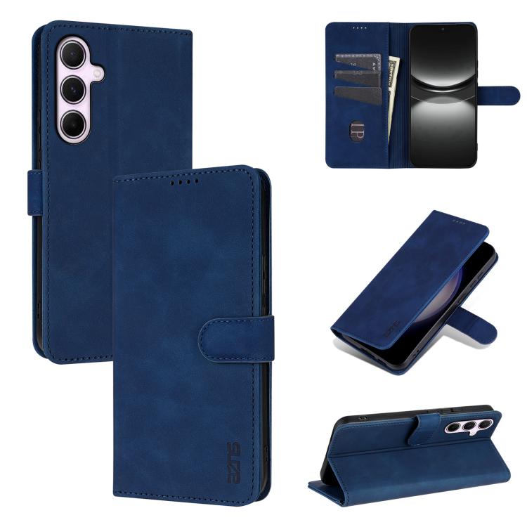 For Samsung Galaxy A56 5G AZNS Skin Feel Calf Texture Flip Leather Phone Case(Blue)