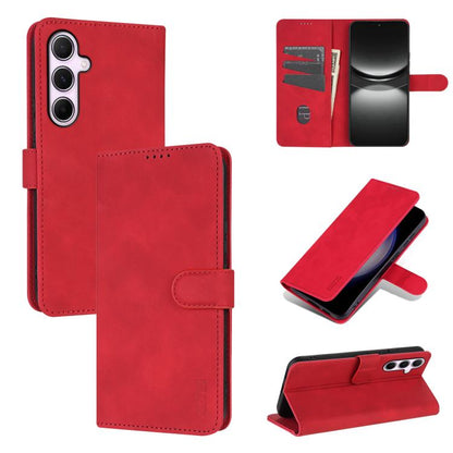 For Samsung Galaxy A56 5G AZNS Skin Feel Calf Texture Flip Leather Phone Case(Red)