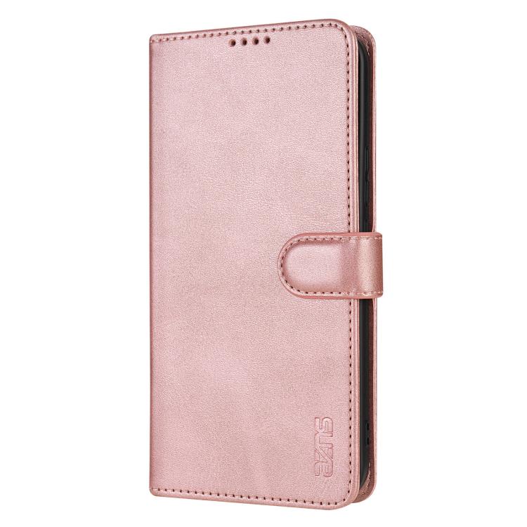 For Samsung Galaxy A56 5G AZNS Skin Feel Calf Texture Flip Leather Phone Case(Rose Gold)