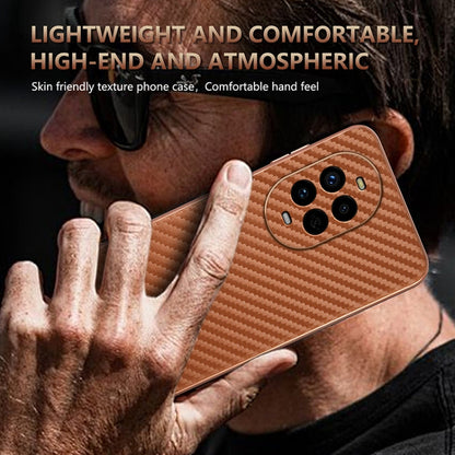 For Huawei nova 13 Pro AZNS Electroplated Edge Carbon Fiber Texture Phone Case(Green)