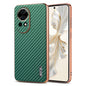 For Huawei nova 13 / nova 12 AZNS Electroplated Edge Carbon Fiber Texture Phone Case(Green)