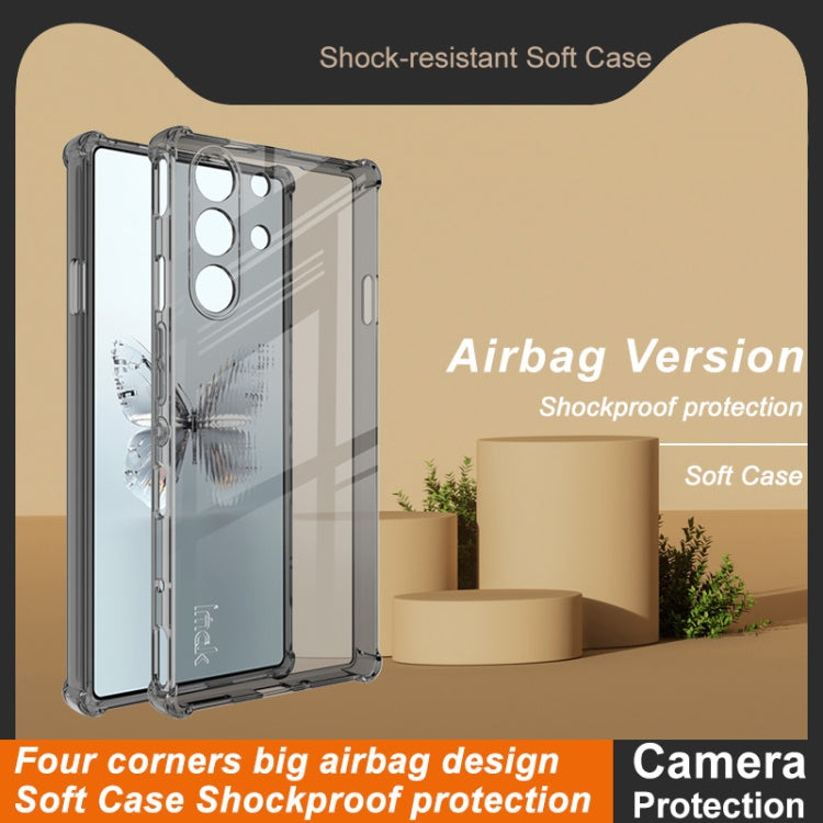 For ZTE nubia Red Magic 10 Pro imak Shockproof Airbag TPU Phone Case(Transparent Black)