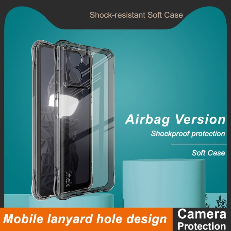 For HMD Fusion 5G imak Shockproof Airbag TPU Phone Case(Transparent Black)