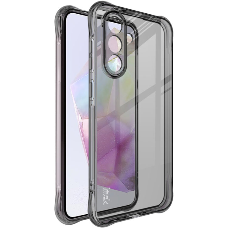 For Samsung Galaxy A36 5G imak Shockproof Airbag TPU Phone Case(Transparent Black)