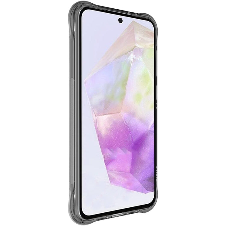 For Samsung Galaxy A56 5G imak Shockproof Airbag TPU Phone Case(Transparent Black)